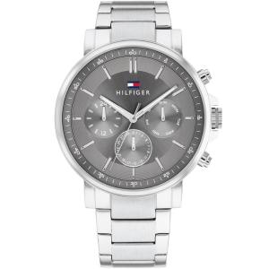 TOMMY HILFIGER Tyson Multifunction Grey Dial 44mm Silver Stainless Steel Bracelet 1710604 - 42757