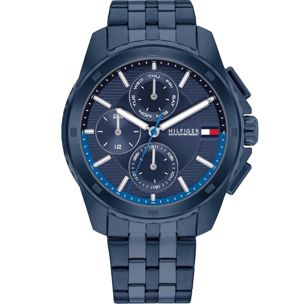 TOMMY HILFIGER Walker Multifunction Blue Dial 44mm Blue Stainless Steel Bracelet 1710622