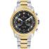 TOMMY HILFIGER Wesley Dual Time Black Dial 42mm Two Tone Gold Stainless Steel Bracelet 1710627 - 0