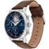 TOMMY HILFIGER Stewart Multifunction Blue Dial 44mm Silver Stainless Steel Brown Leather Strap 1710629 - 1