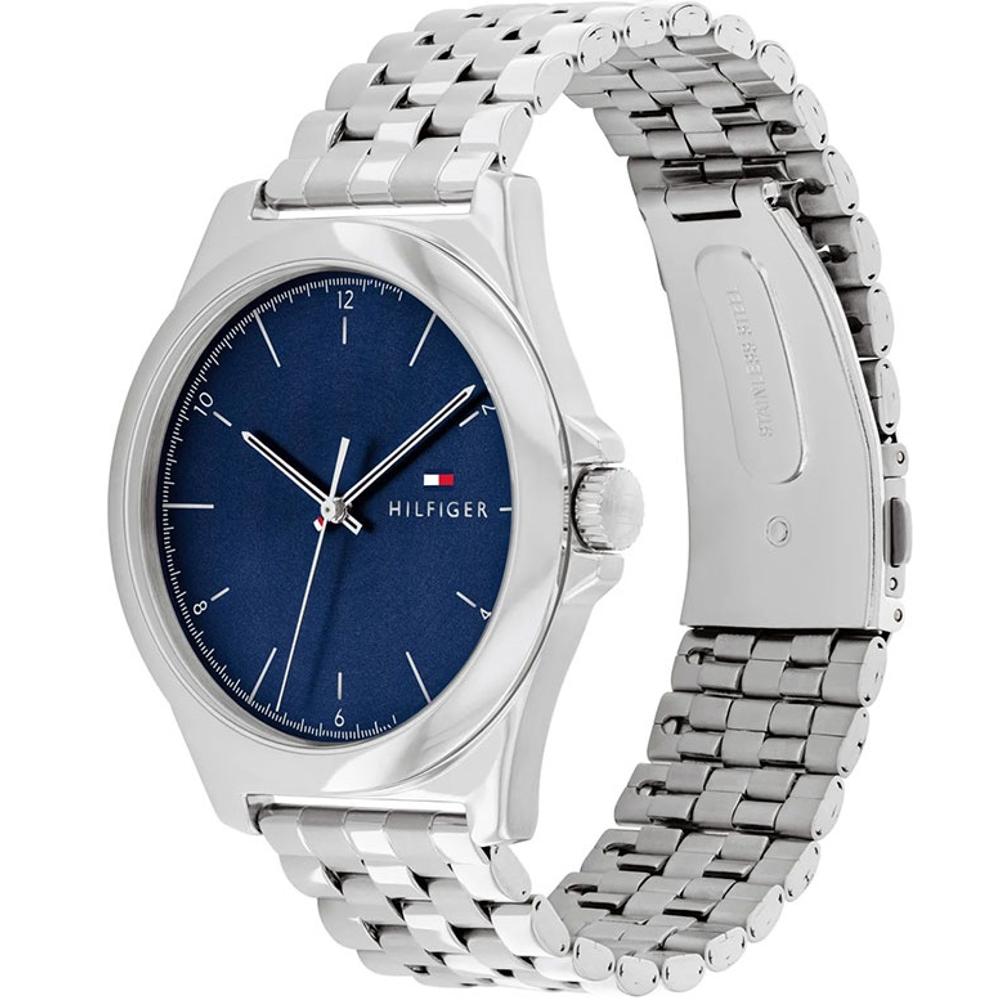 TOMMY HILFIGER Norris Blue Dial 42mm Silver Stainless Steel Bracelet 1710630