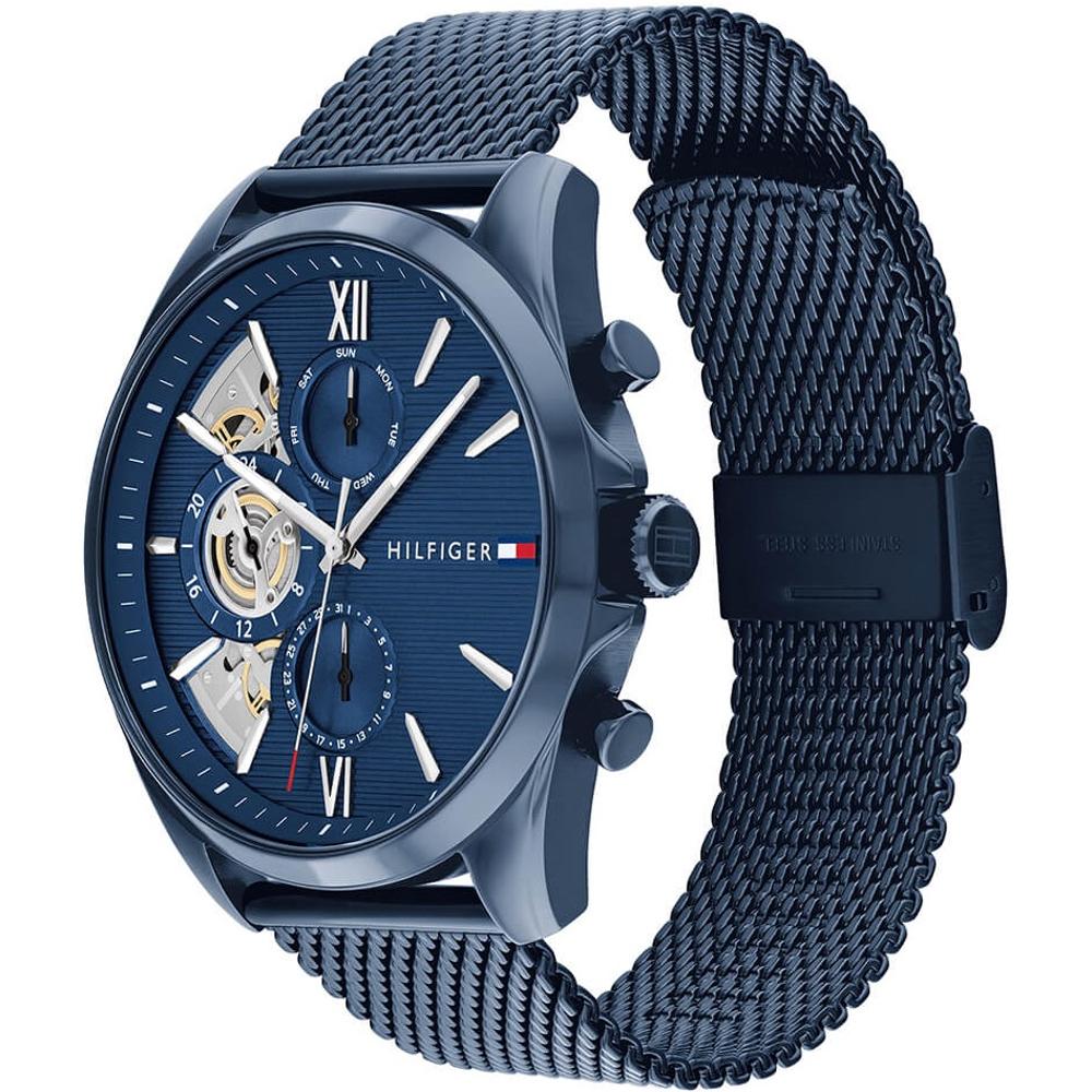 TOMMY HILFIGER Baker Multifunction Blue Dial 44mm Blue Stainless Steel Mesh Bracelet 1710648