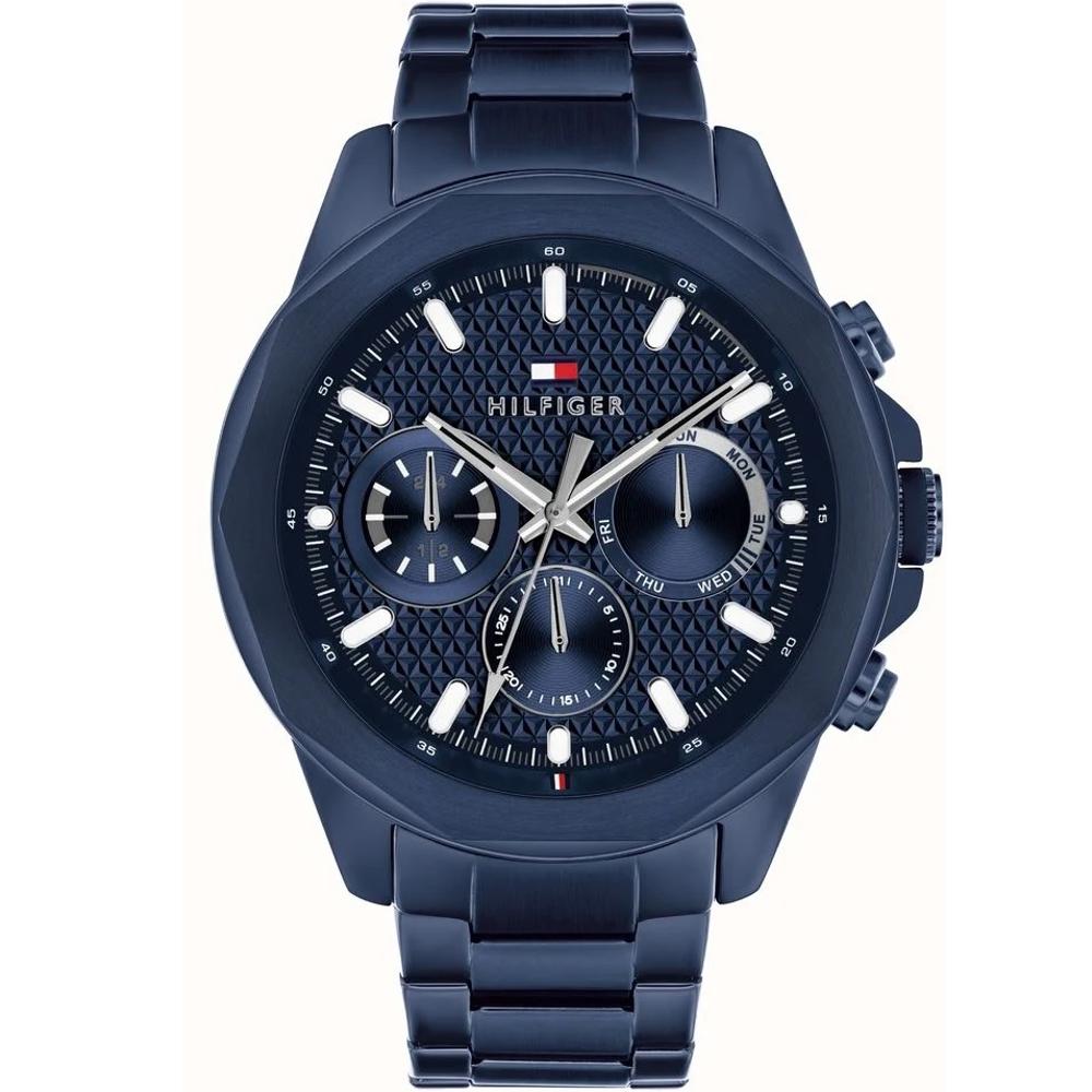 TOMMY HILFIGER Lars Multifunction Blue Dial 46mm Blue Stainless Steel Bracelet 1710652