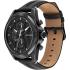 TOMMY HILFIGER Jax Multifunction Black Dial 44mm Black Stainless Steel Black Leather Strap 1710654 - 1