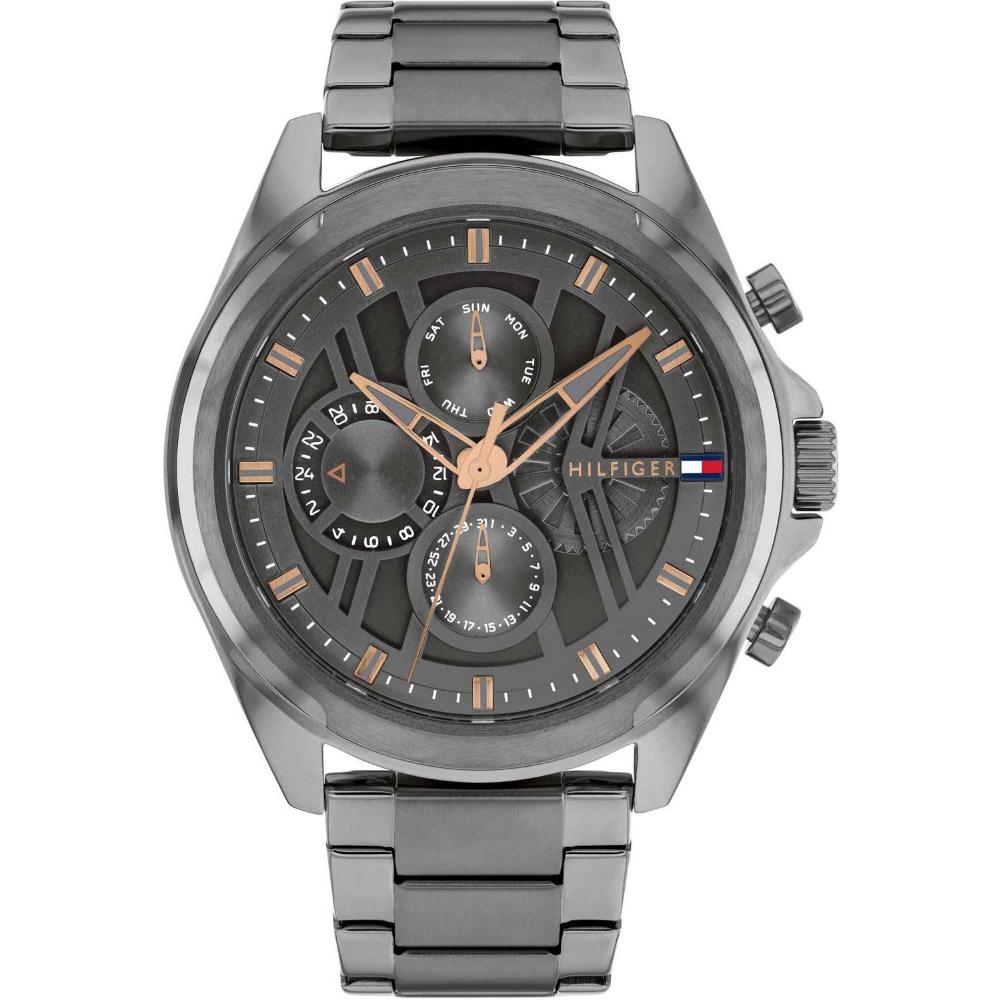 TOMMY HILFIGER Jax Multifunction Grey Dial 44mm Grey Stainless Steel Bracelet 1710657