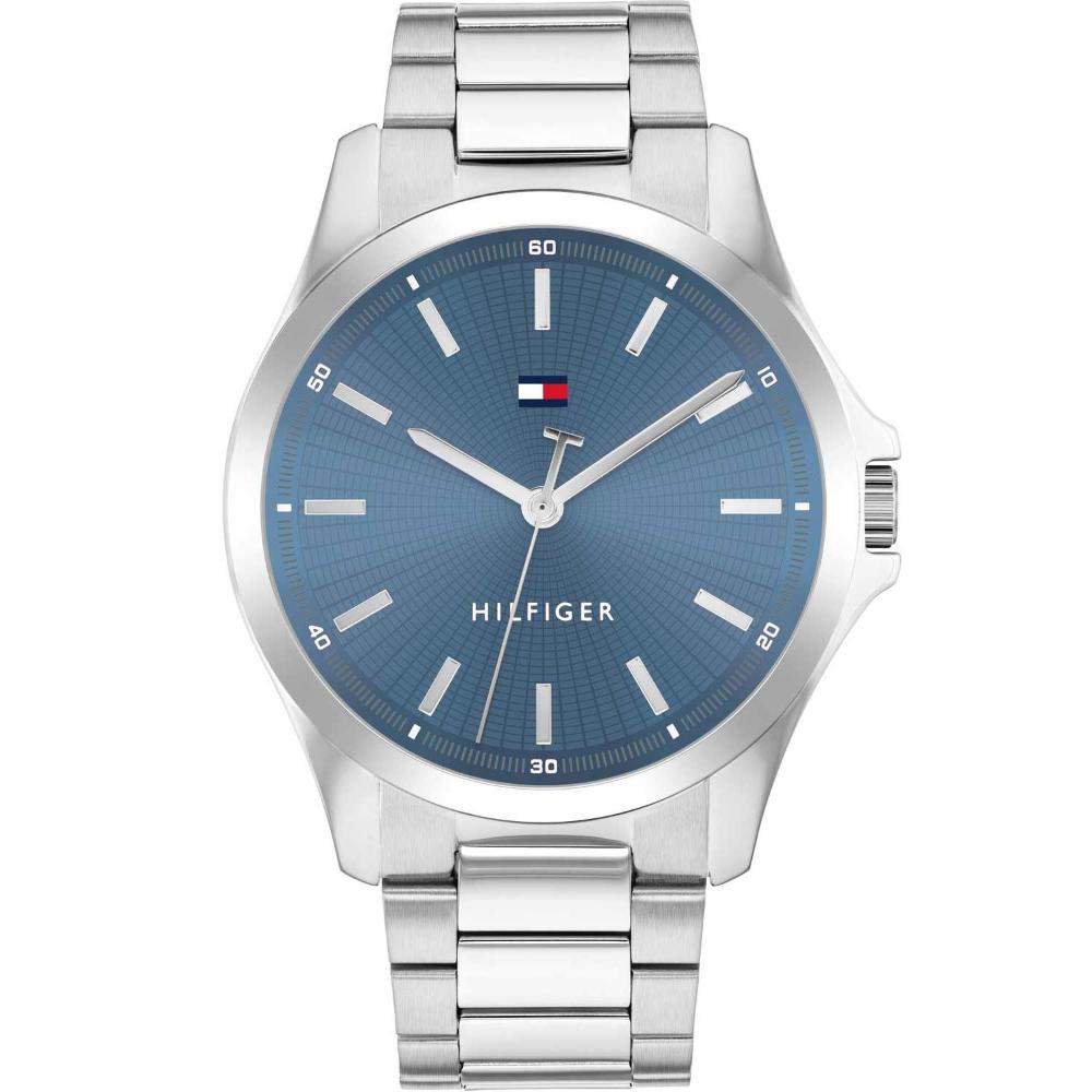 TOMMY HILFIGER Bruce Blue Dial 43mm Silver Stainless Steel Bracelet 1710670