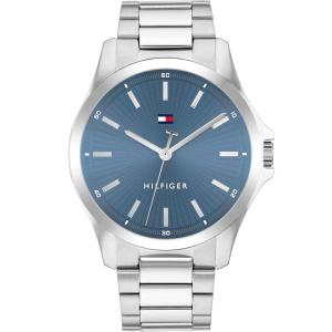 TOMMY HILFIGER Bruce Blue Dial 43mm Silver Stainless Steel Bracelet 1710670 - 50316