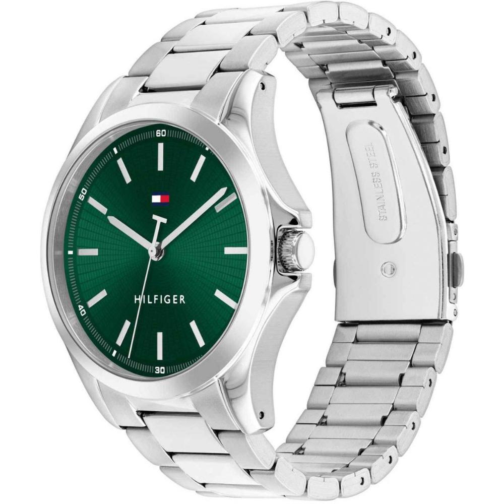 TOMMY HILFIGER Bruce Green Dial 43mm Silver Stainless Steel Bracelet 1710672