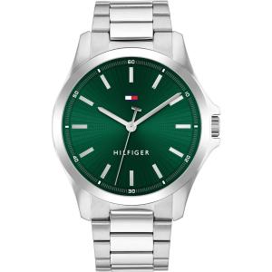 TOMMY HILFIGER Bruce Green Dial 43mm Silver Stainless Steel Bracelet 1710672 - 50256