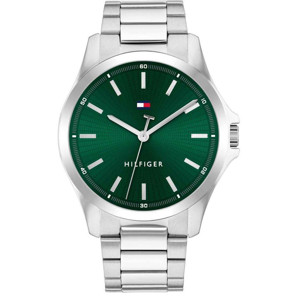 TOMMY HILFIGER Bruce Green Dial 43mm Silver Stainless Steel Bracelet 1710672