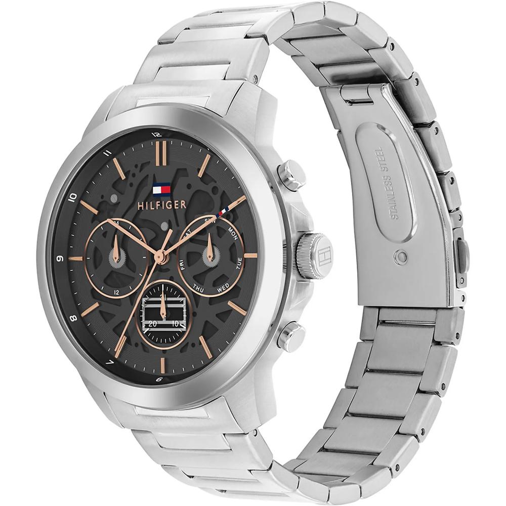 TOMMY HILFIGER Henry Multifunction Gray Dial 44mm Silver Stainless Steel Bracelet 1710683