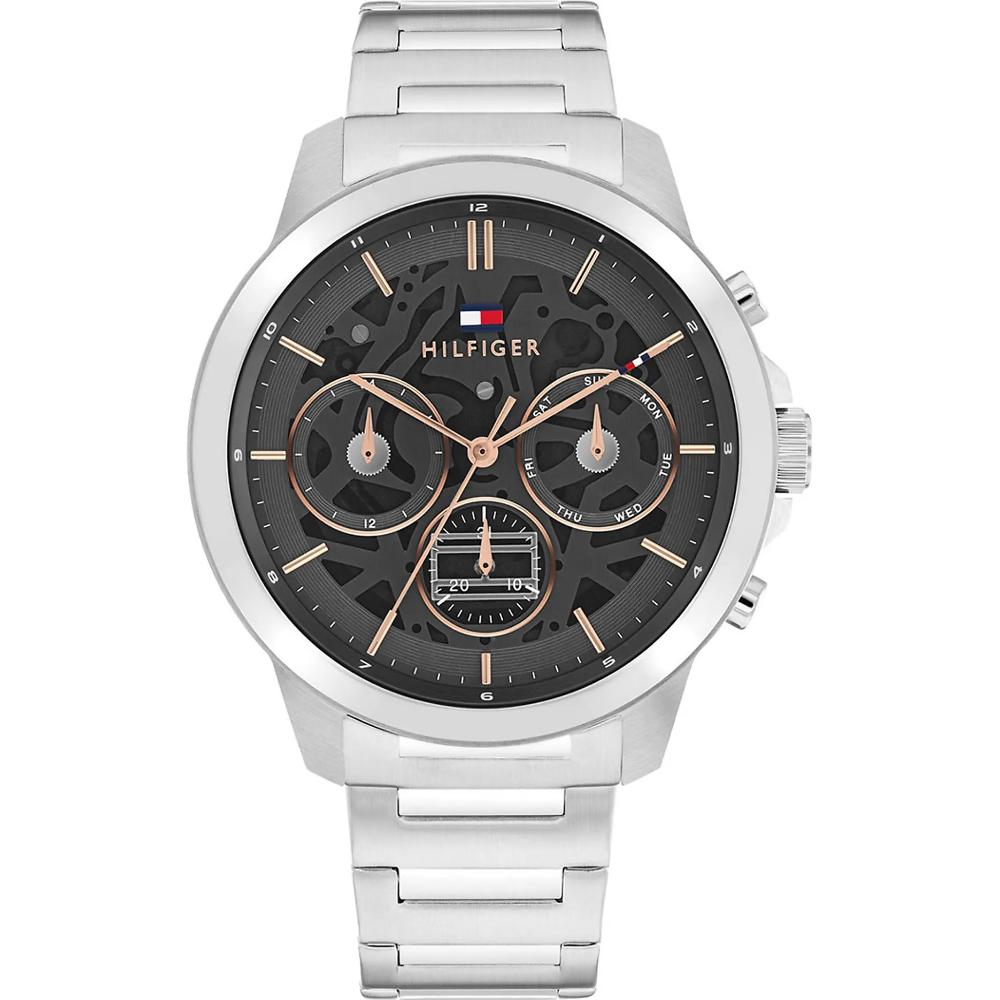 TOMMY HILFIGER Henry Multifunction Gray Dial 44mm Silver Stainless Steel Bracelet 1710683