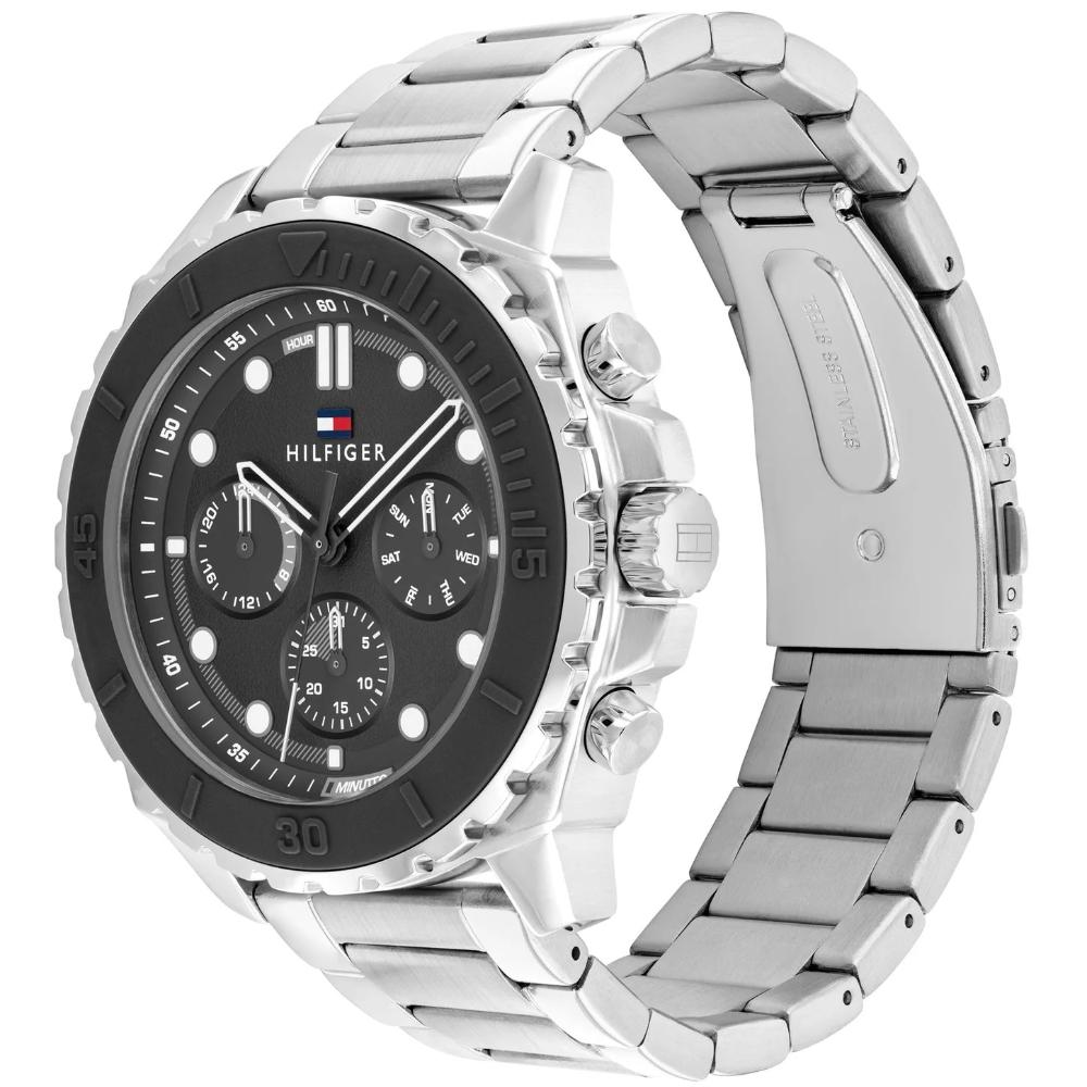 TOMMY HILFIGER Morgan Multifunction Grey Dial 48mm Silver Stainless Steel Bracelet 1710689