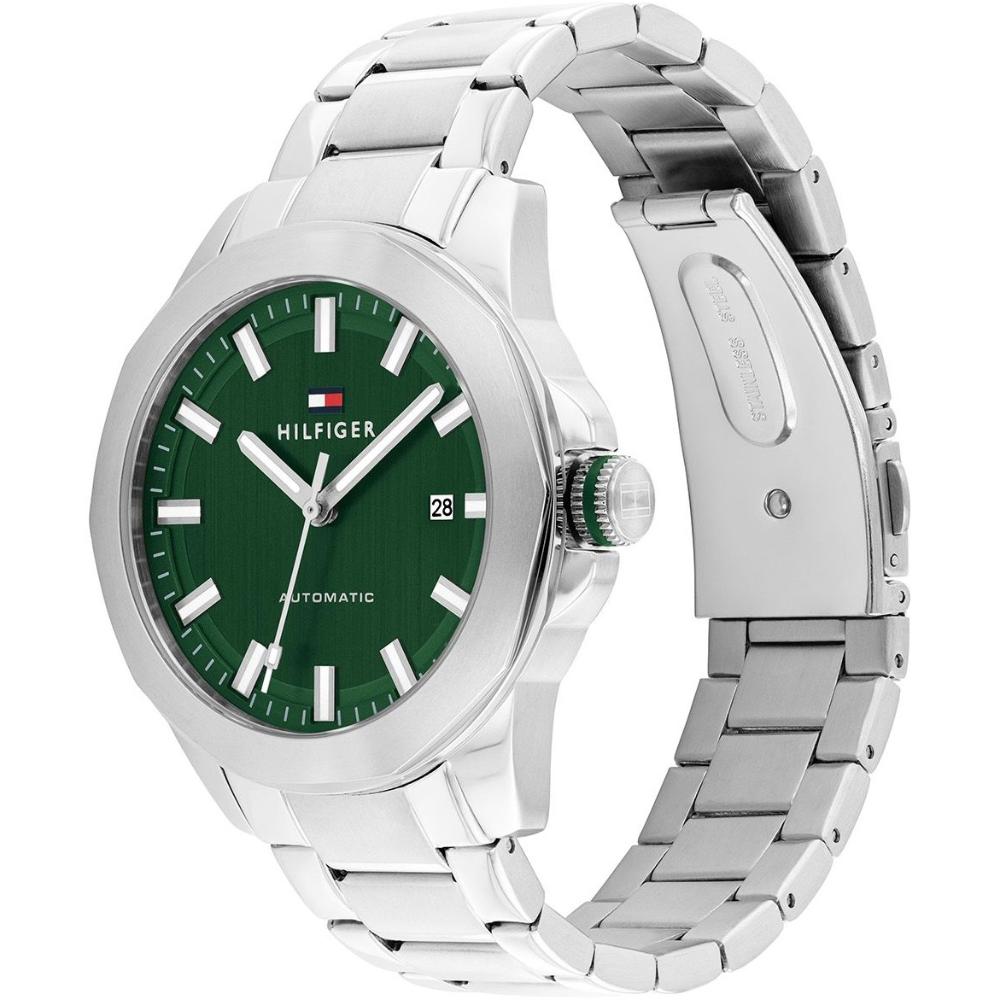 TOMMY HILFIGER Lars Automatic Green Dial 42mm Silver Stainless Steel Bracelet 1710694