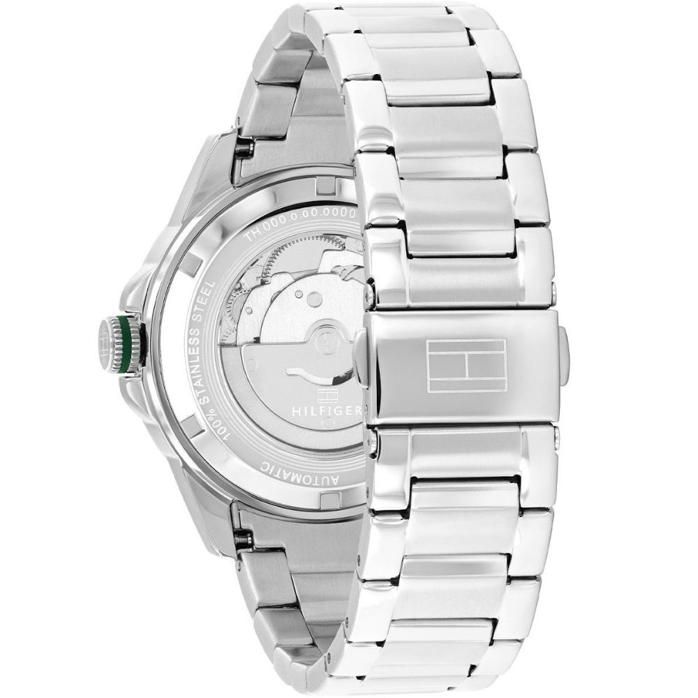 TOMMY HILFIGER Lars Automatic Green Dial 42mm Silver Stainless Steel Bracelet 1710694