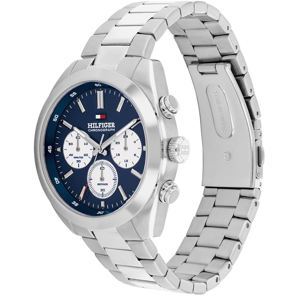 TOMMY HILFIGER Hudson Multifunction Blue Dial 40mm Silver Stainless Steel Bracelet 1710722