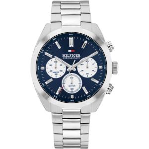 TOMMY HILFIGER Hudson Multifunction Blue Dial 40mm Silver Stainless Steel Bracelet 1710722 - 62445