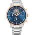 TOMMY HILFIGER Stewart Multifunction Blue Dial 44mm Two-Tone Rose Gold and Silver Stainless Steel Bracelet 1710734 - 0