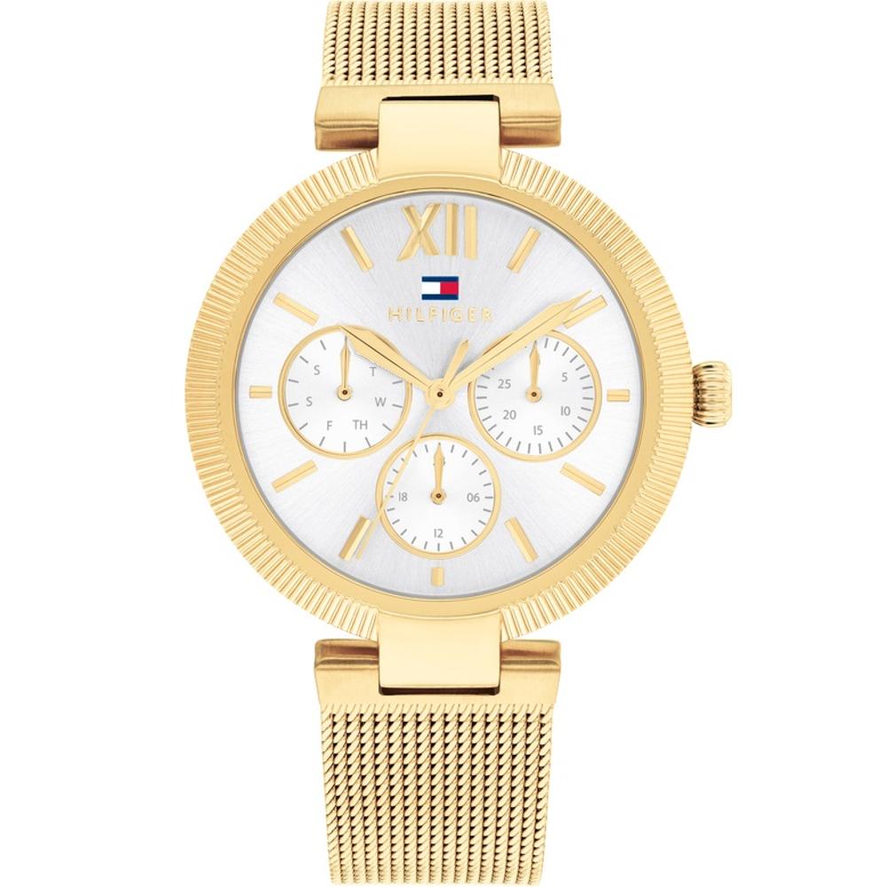 TOMMY HILFIGER Sophia Multifunction Silver Dial 36mm Gold Stainless Steel Milanese Bracelet 1782694