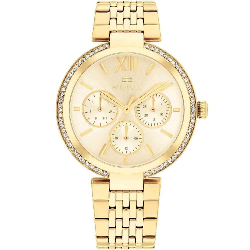 TOMMY HILFIGER Sophia Crystals Multifunction Gold Dial 36mm Gold Stainless Steel Bracelet 1782697