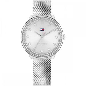 TOMMY HILFIGER Demi Crystals Silver Dial 32mm Silver Stainless Steel Mesh Bracelet 1782698 - 42696