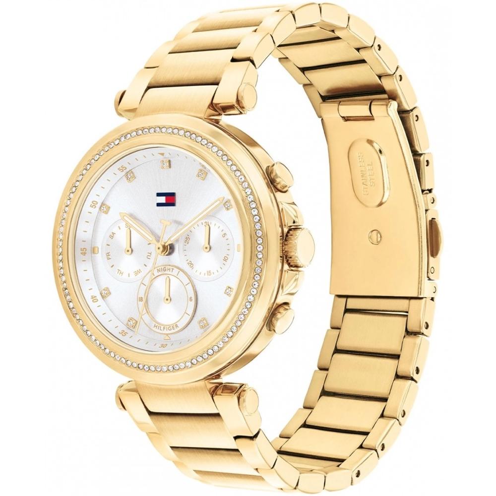 TOMMY HILFIGER Emily Crystals Silver Dial 38mm Gold Stainless Steel Bracelet 1782703