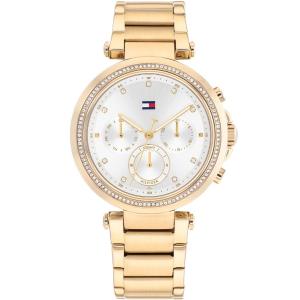 TOMMY HILFIGER Emily Crystals Silver Dial 38mm Gold Stainless Steel Bracelet 1782703 - 42686