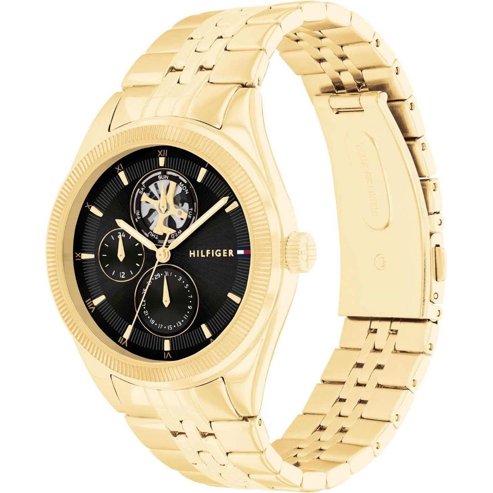 TOMMY HILFIGER Monica Multifunction Black Dial 38mm Gold Stainless Steel Bracelet 1782717