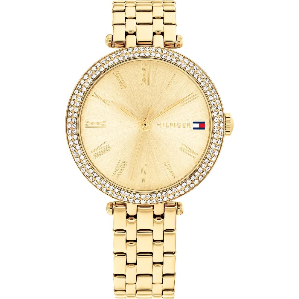 TOMMY HILFIGER Natalie Crystals Gold Dial 34mm Gold Stainless Steel Bracelet 1782718