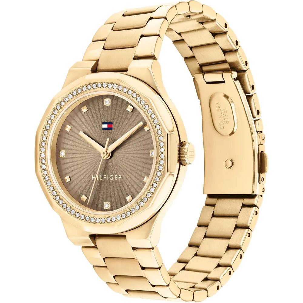 TOMMY HILFIGER Piper Crystals Brown Dial 36mm Gold Stainless Steel Bracelet 1782725
