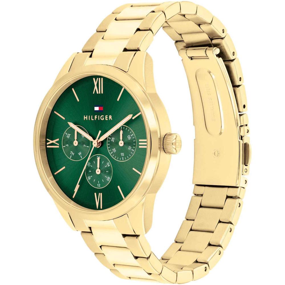 TOMMY HILFIGER Camille Multifunction Green Dial 38mm Gold Stainless Steel Bracelet 1782746