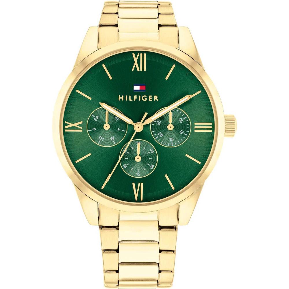 TOMMY HILFIGER Camille Multifunction Green Dial 38mm Gold Stainless Steel Bracelet 1782746