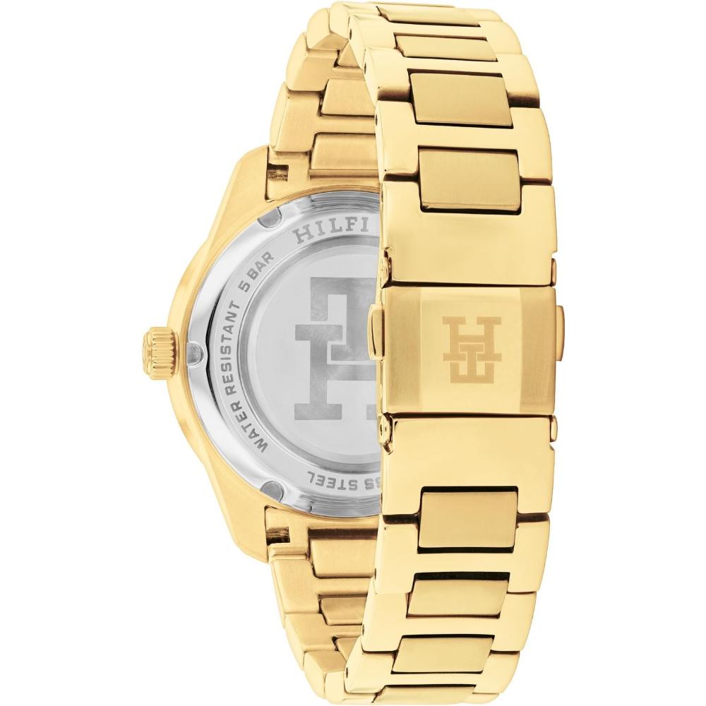 TOMMY HILFIGER TH85 Crystals Silver Dial 36mm Gold Stainless Steel Bracelet 1782758