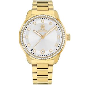 TOMMY HILFIGER TH85 Crystals Silver Dial 36mm Gold Stainless Steel Bracelet 1782758 - 50334