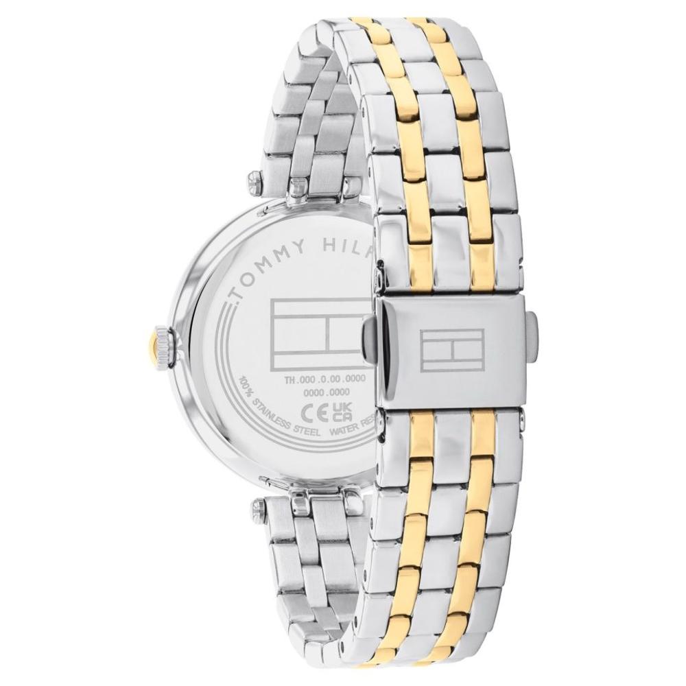 TOMMY HILFIGER Natalie Crystals Silver Dial 34mm Two Tone Gold Stainless Steel Bracelet 1782760