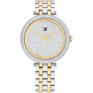 TOMMY HILFIGER Natalie Crystals Silver Dial 34mm Two Tone Gold Stainless Steel Bracelet 1782760 - 48050