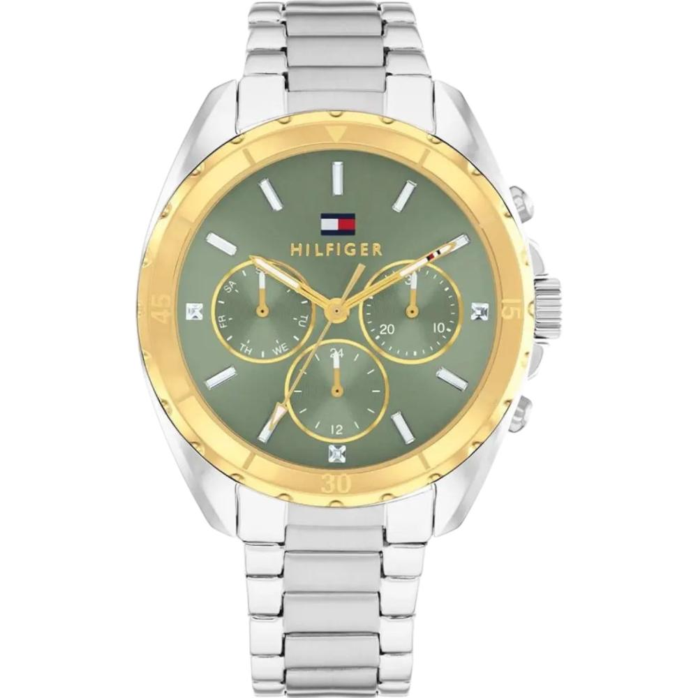 TOMMY HILFIGER Mellie Multifunction Green Dial 36mm Silver Stainless Steel Bracelet 1782785