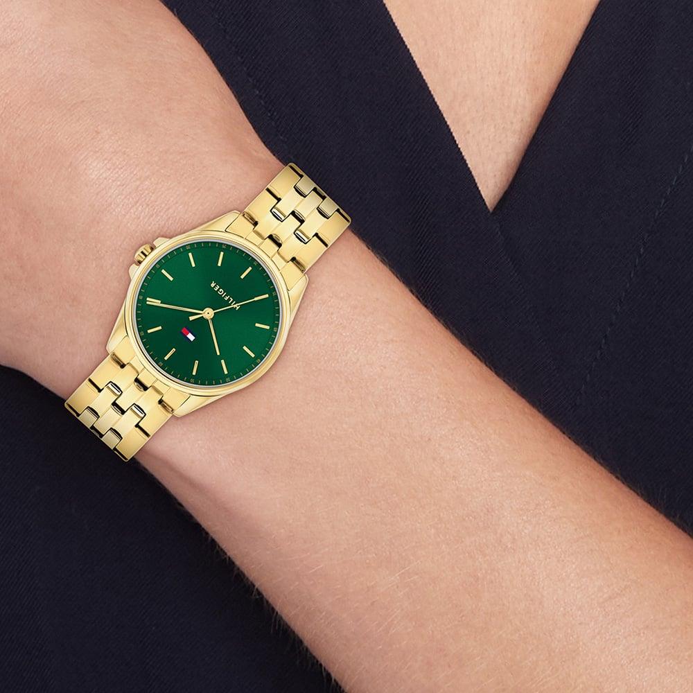 TOMMY HILFIGER Jade Green Dial 29mm Gold Stainless Steel Bracelet 1782799