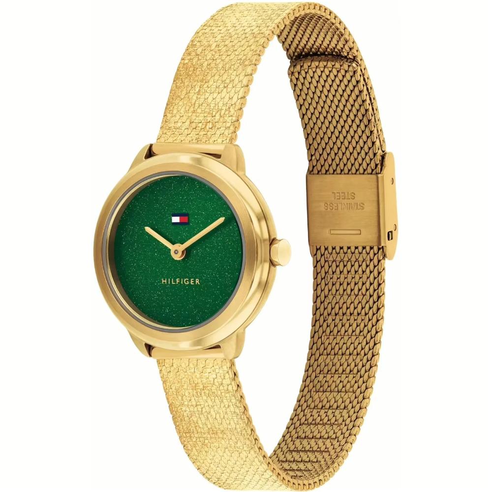 TOMMY HILFIGER Demi Green Dial 26mm Gold Stainless Steel Mesh Bracelet 1782812