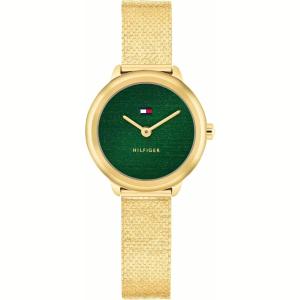 TOMMY HILFIGER Demi Green Dial 26mm Gold Stainless Steel Mesh Bracelet 1782812 - 62400