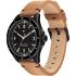 TOMMY HILFIGER Maverick Three Hands 44mm Black Stainless Steel Brown Leather Strap 1791906-1