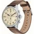 TOMMY HILFIGER Axel Multifunction 44mm Silver Stainless Steel Brown Leather Strap 1792003 - 1