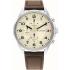 TOMMY HILFIGER Axel Multifunction 44mm Silver Stainless Steel Brown Leather Strap 1792003 - 0