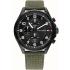 TOMMY HILFIGER Axel Multifunction 44mm Black Stainless Steel Green Leather Strap 1792006 - 0