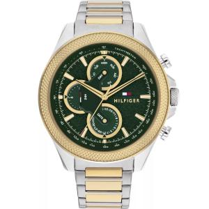TOMMY HILFIGER Clark Multifunction Green Dial 46mm Two Tone Gold Stainless Steel Bracelet 1792079 - 36937