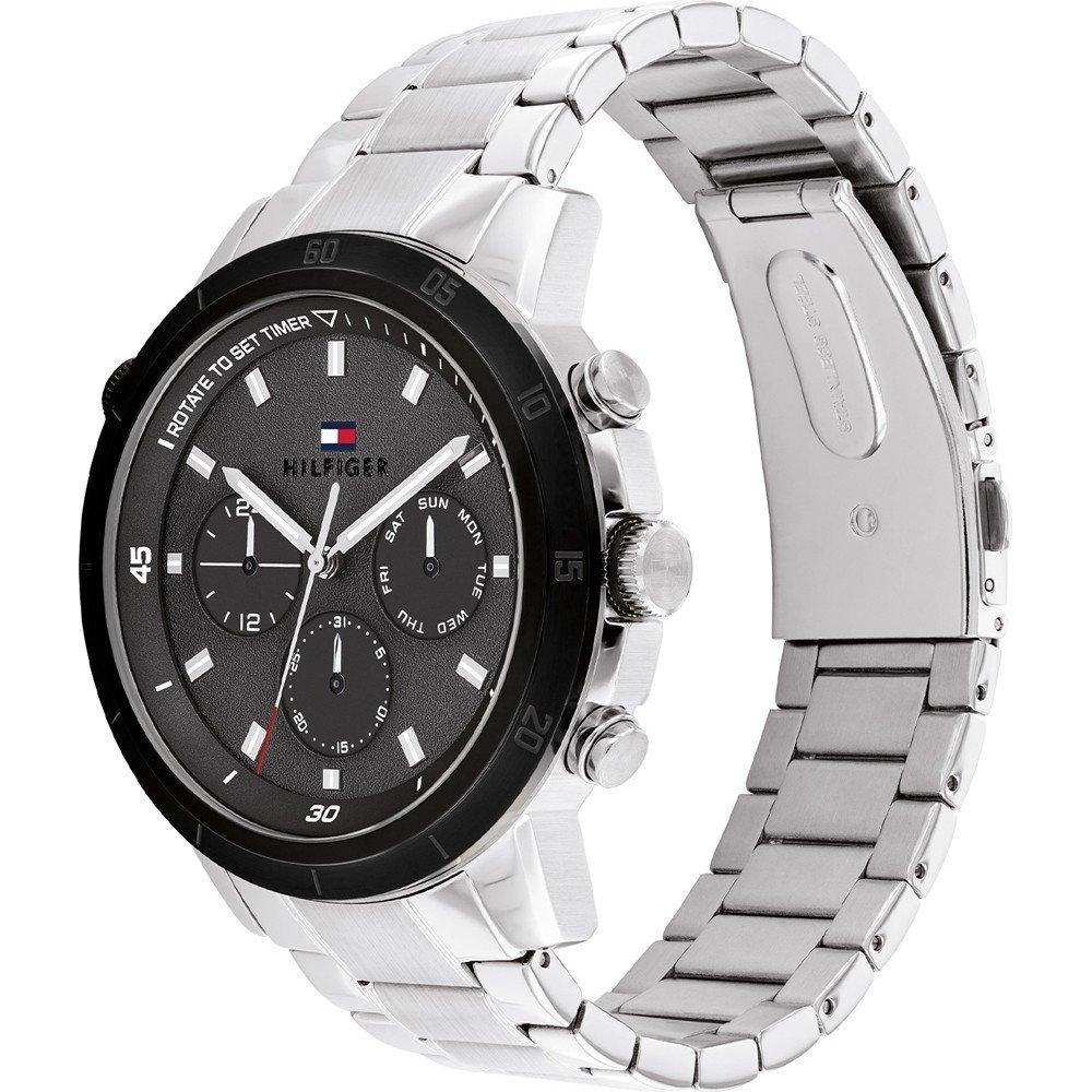 TOMMY HILFIGER Troy Multifunction Grey Dial 46mm Silver Stainless Steel Bracelet 1792106