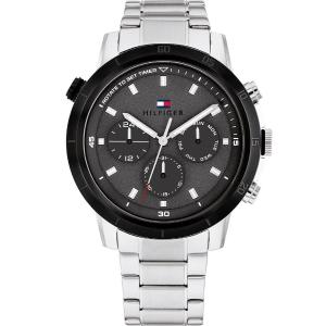 TOMMY HILFIGER Troy Multifunction Grey Dial 46mm Silver Stainless Steel Bracelet 1792106 - 41352
