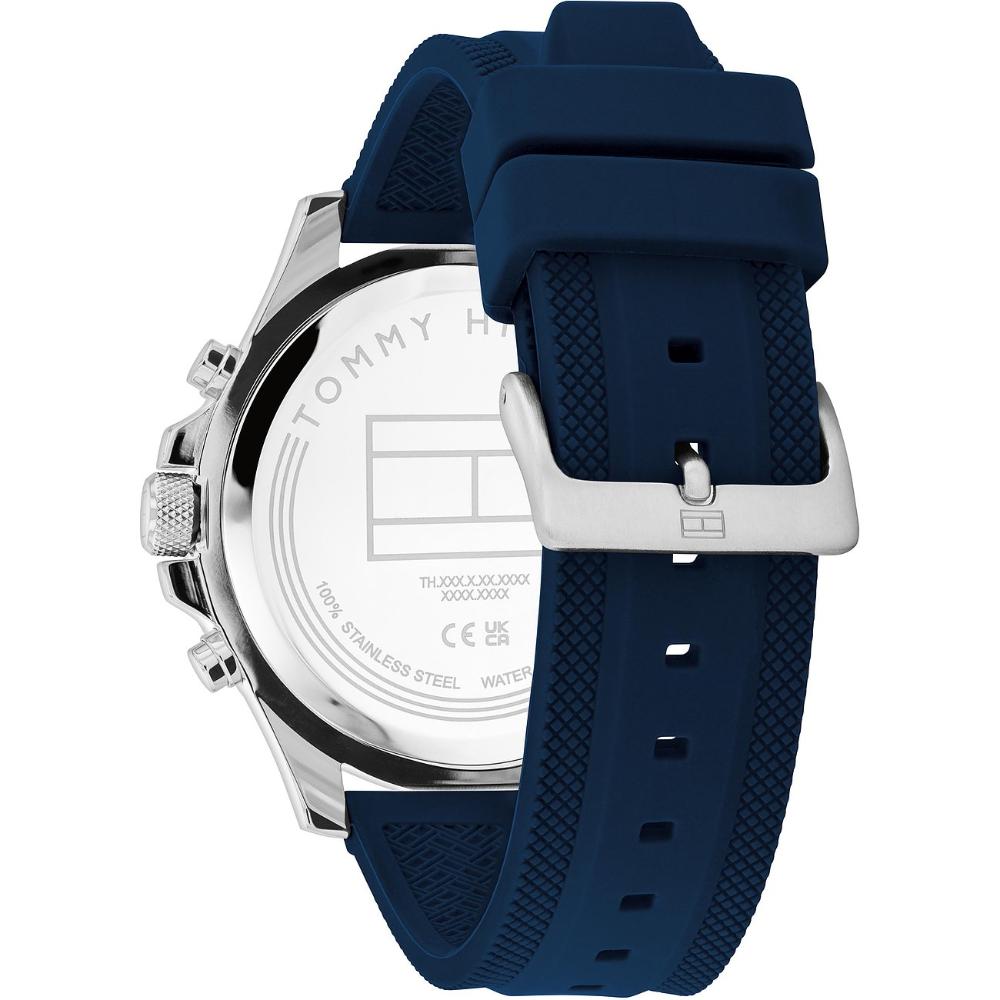 TOMMY HILFIGER Bryan Multifunction Blue Dial 46mm Silver Stainless Steel Blue Rubber Strap 1792112