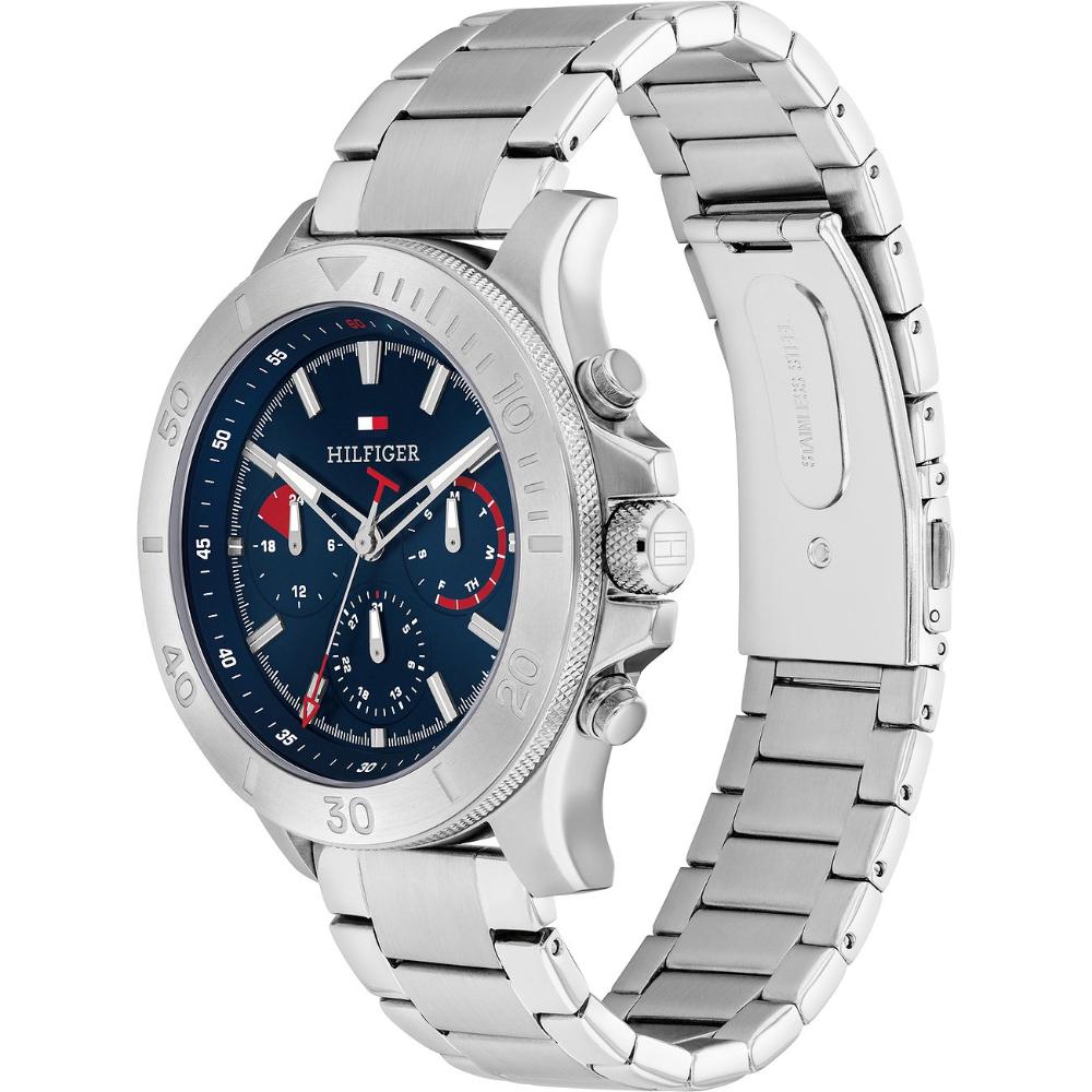 TOMMY HILFIGER Bryan Multifunction Blue Dial 46mm Silver Stainless Steel Bracelet 1792113