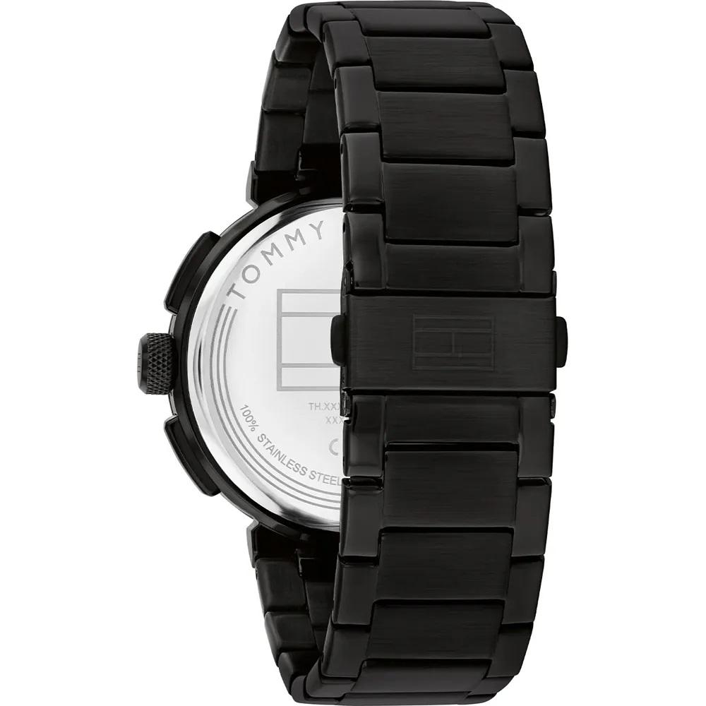 TOMMY HILFIGER Lorenzo Multifunction Black Dial 44mm Black Stainless Steel Bracelet 1792119